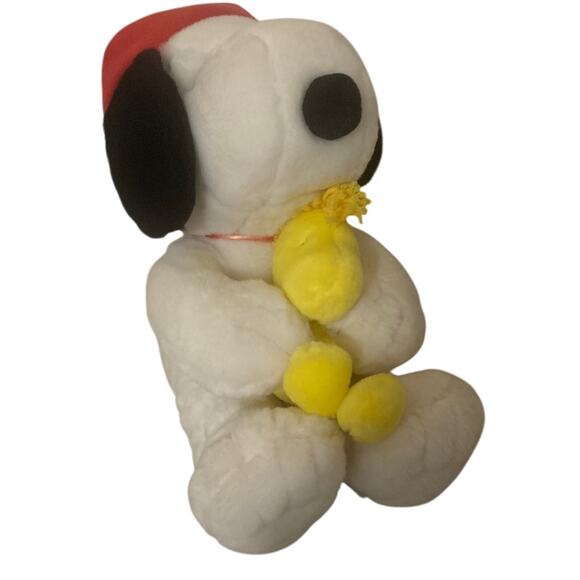 Vintage Hallmark Peanuts Snoopy & Woodstock Plush Toy Christmas - Picture 1 of 3